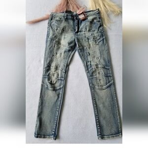 R‎ GSTR G Star Raw Jeans Mens 34/32 And 36x32  Acid Wash Gray  Stretch Denim